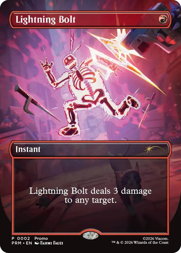 Image for Lightning Bolt (Borderless) (2) (Foil) (Unique and Miscellaneous Promos) (UMP) - Magic: The Gathering