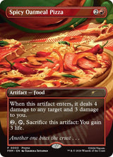 Image for Spicy Oatmeal Pizza (Borderless) (3) (Foil) (Unique and Miscellaneous Promos) (UMP) - Magic: The Gathering