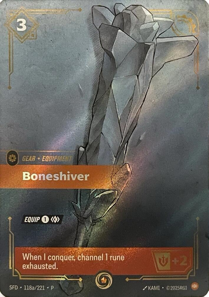 Image for Boneshiver (118a/221) (Foil) (Riftbound Organized Play Promotional Cards) - Riftbound: League of Legends Trading Card Game