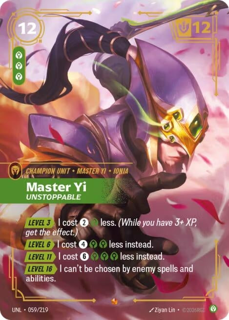 Master Yi - Unstoppable (059/219) (Foil) (Unleashed)