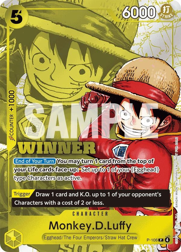 Image for Monkey.D.Luffy (Winner Pack 2026 Vol. 2) (P-106) (Foil) (One Piece Promotion Cards) (OP-PR) - One Piece Card Game