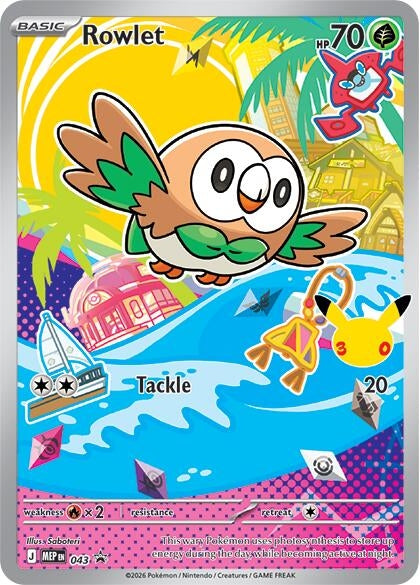 Rowlet - 043 (043) (Holofoil) (ME: Mega Evolution Promo)