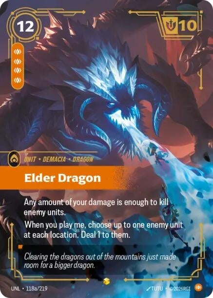 Elder Dragon (Alternate Art) (118a/219) (Foil) (Unleashed)
