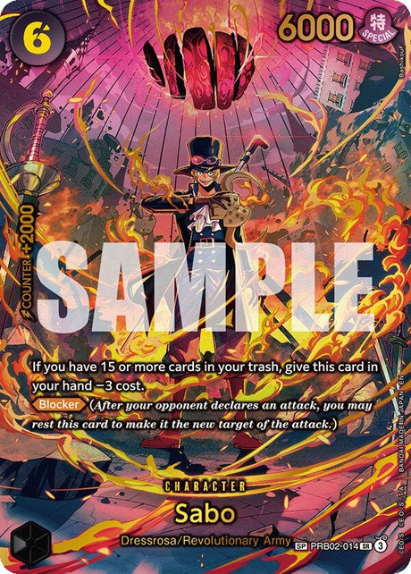 Image for Sabo (PRB02-014) (SP) (PRB02-014) (Foil) (Adventure on Kami's Island) - One Piece Card Game