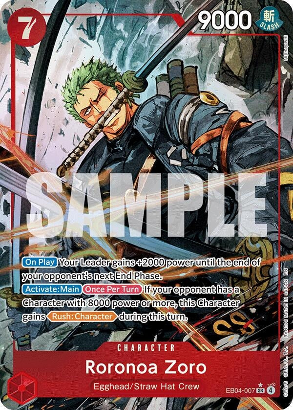 Image for Roronoa Zoro (EB04-007) (Alternate Art) (EB04-007) (Foil) (Adventure on Kami's Island) - One Piece Card Game