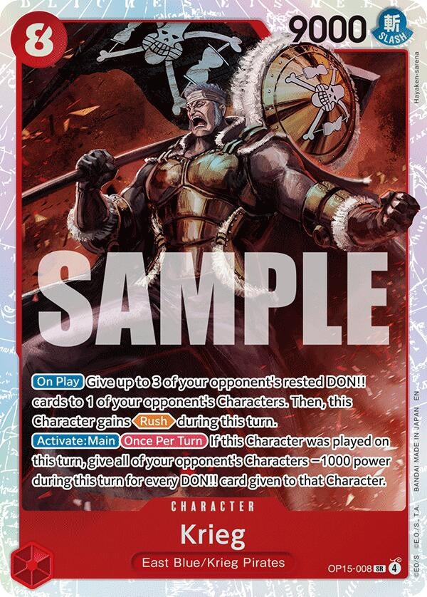 Image for Krieg (OP15-008) (OP15-008) (Foil) (Adventure on Kami's Island) - One Piece Card Game