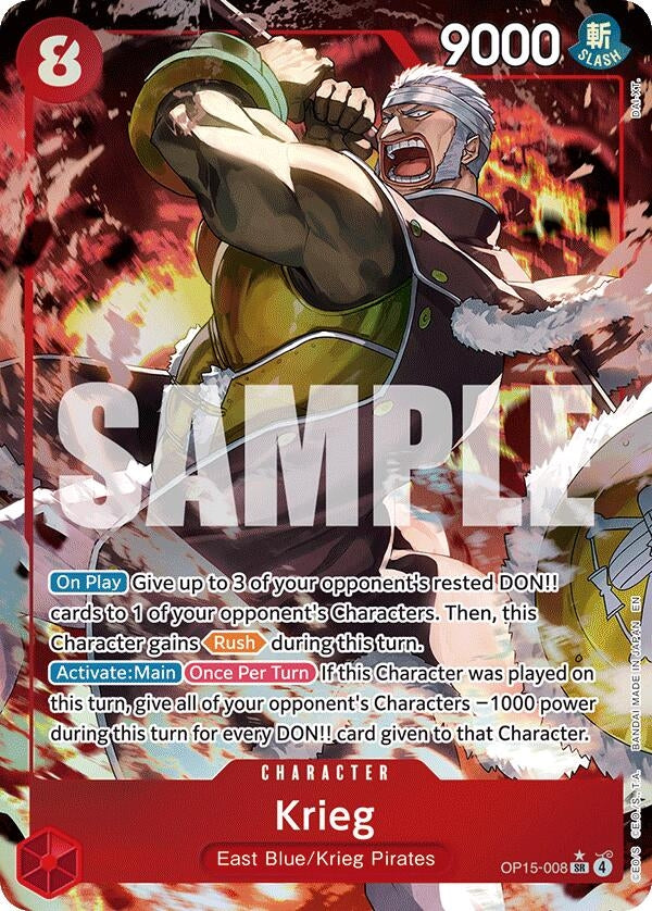 Image for Krieg (OP15-008) (Alternate Art) (OP15-008) (Foil) (Adventure on Kami's Island) - One Piece Card Game