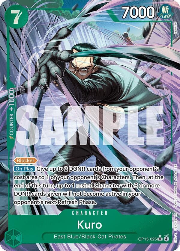 Image for Kuro (Alternate Art) (OP15-025) (Foil) (Adventure on Kami's Island) - One Piece Card Game