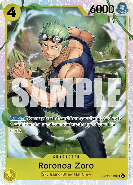 Image for Roronoa Zoro (OP15-113) (OP15-113) (Foil) (Adventure on Kami's Island) - One Piece Card Game