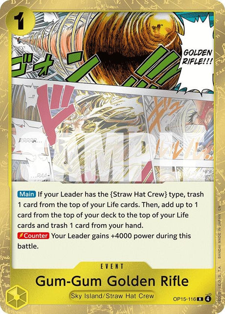 Image for Gum-Gum Golden Rifle (OP15-116) (Foil) (Adventure on Kami's Island) - One Piece Card Game