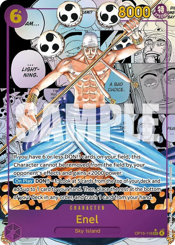 Image for Enel (OP15-118) (Manga) (OP15-118) (Foil) (Adventure on Kami's Island) - One Piece Card Game