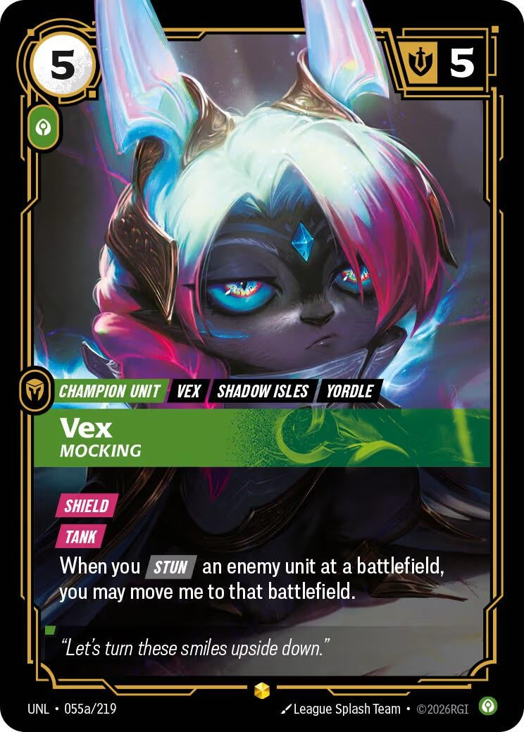 Vex - Mocking (Alternate Art) (055a/219) (Foil) (Unleashed)