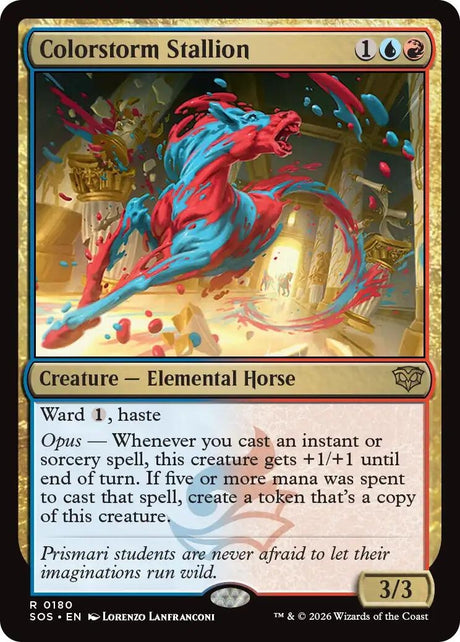 Image for Colorstorm Stallion (180) (Secrets of Strixhaven) - Magic: The Gathering