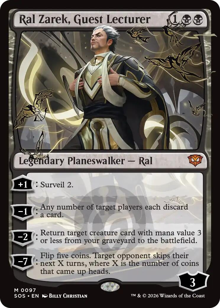 Image for Ral Zarek, Guest Lecturer (97) (Foil) (Secrets of Strixhaven) - Magic: The Gathering