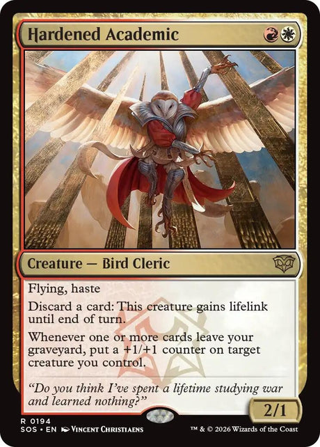 Image for Hardened Academic (194) (Foil) (Secrets of Strixhaven) - Magic: The Gathering
