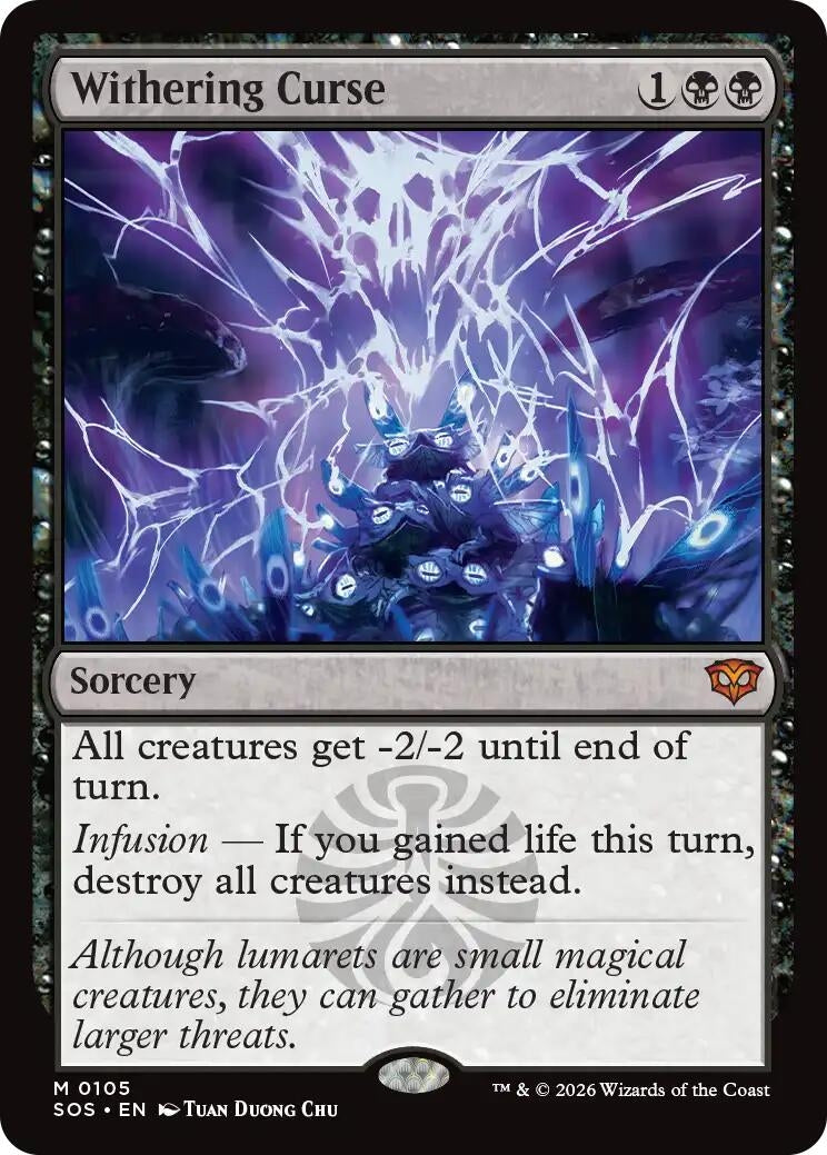 Image for Withering Curse (105) (Foil) (Secrets of Strixhaven) - Magic: The Gathering