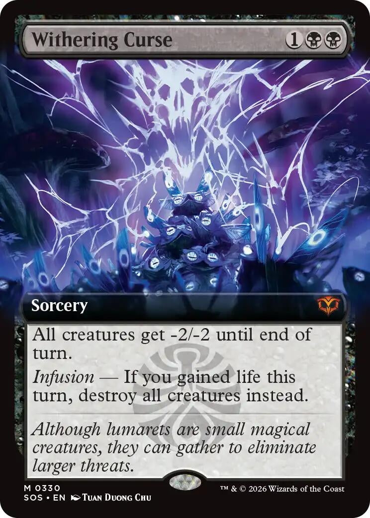 Image for Withering Curse (Extended Art) (330) (Foil) (Secrets of Strixhaven) - Magic: The Gathering