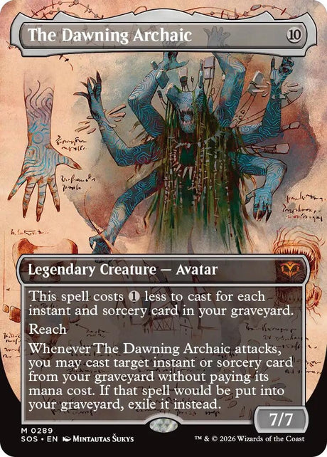 Image for The Dawning Archaic (Borderless) (289) (Foil) (Secrets of Strixhaven) - Magic: The Gathering