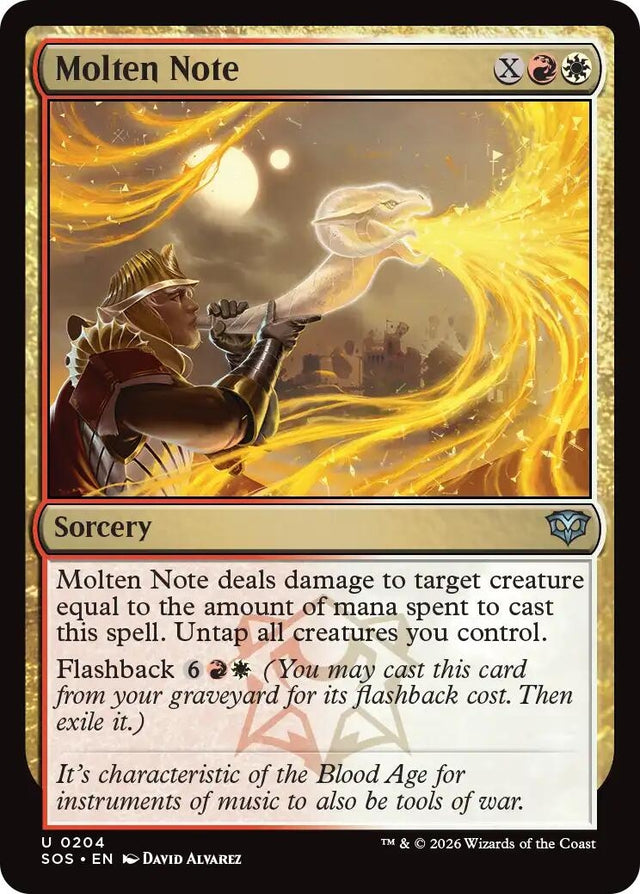 Image for Molten Note (204) (Foil) (Secrets of Strixhaven) - Magic: The Gathering