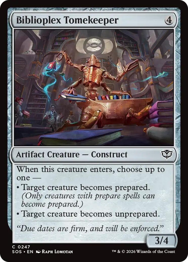 Image for Biblioplex Tomekeeper (247) (Foil) (Secrets of Strixhaven) - Magic: The Gathering