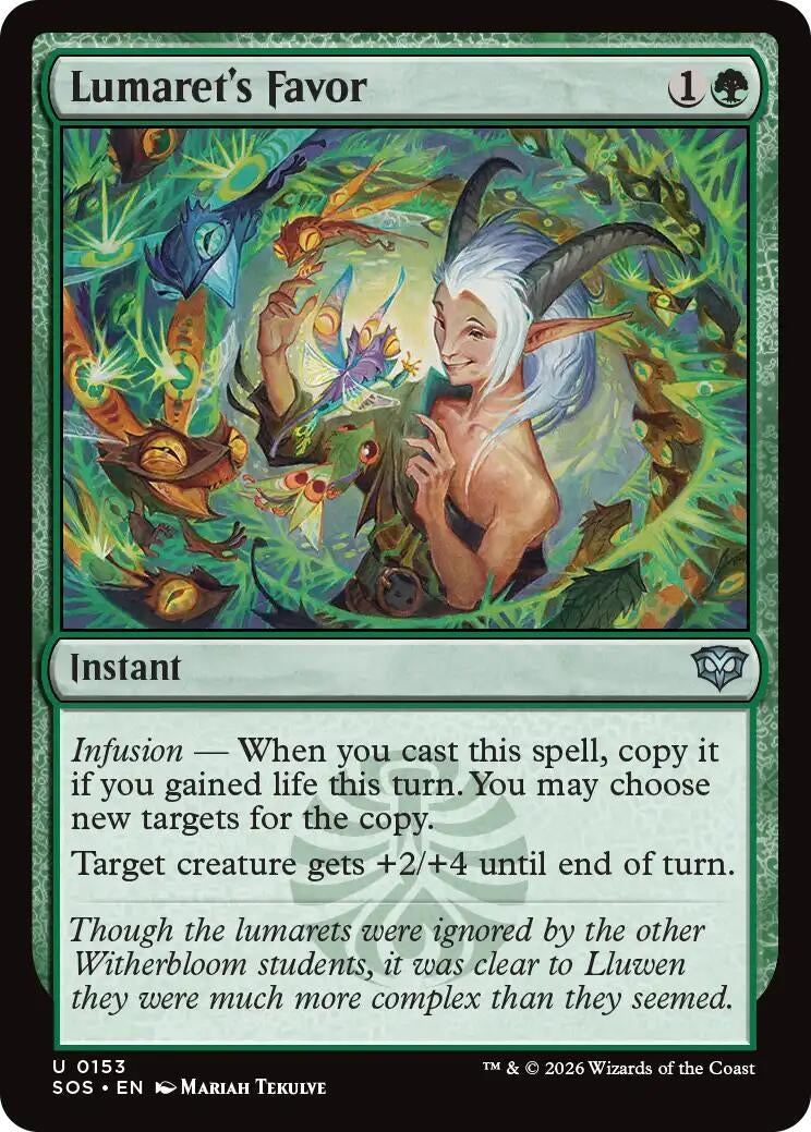 Image for Lumaret's Favor (153) (Foil) (Secrets of Strixhaven) - Magic: The Gathering