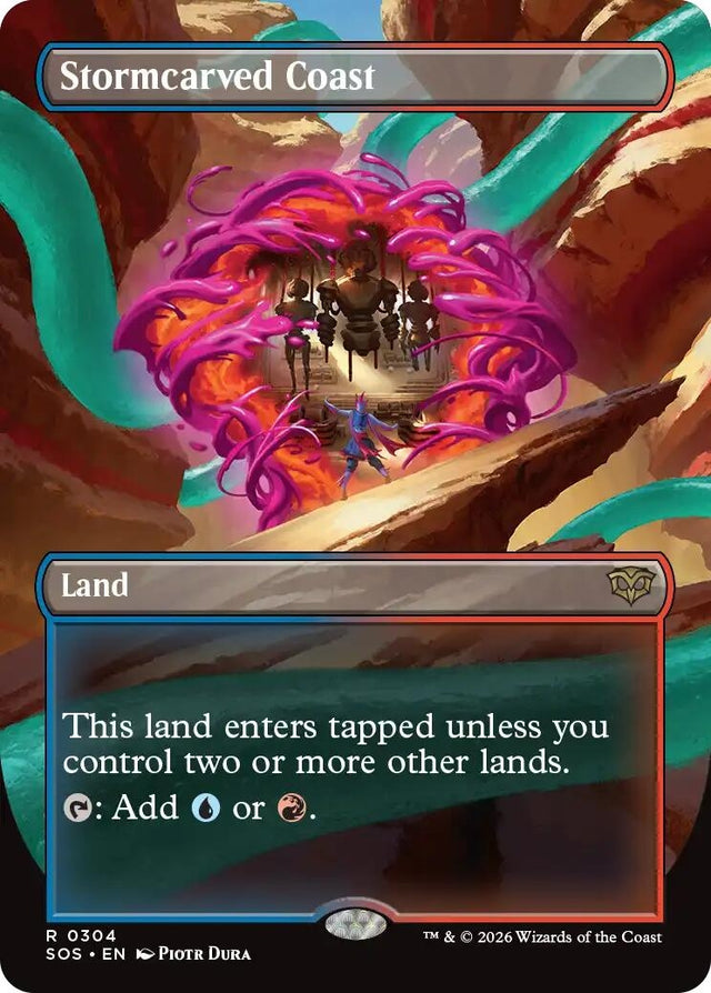 Image for Stormcarved Coast (Borderless) (304) (Foil) (Secrets of Strixhaven) - Magic: The Gathering