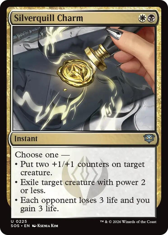 Image for Silverquill Charm (225) (Foil) (Secrets of Strixhaven) - Magic: The Gathering