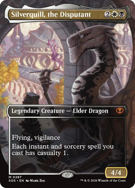 Image for Silverquill, the Disputant (Borderless) (287) (Foil) (Secrets of Strixhaven) - Magic: The Gathering