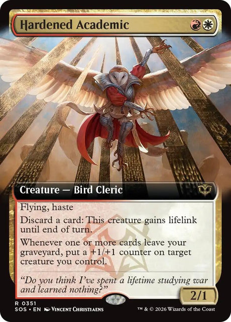 Image for Hardened Academic (Extended Art) (351) (Foil) (Secrets of Strixhaven) - Magic: The Gathering