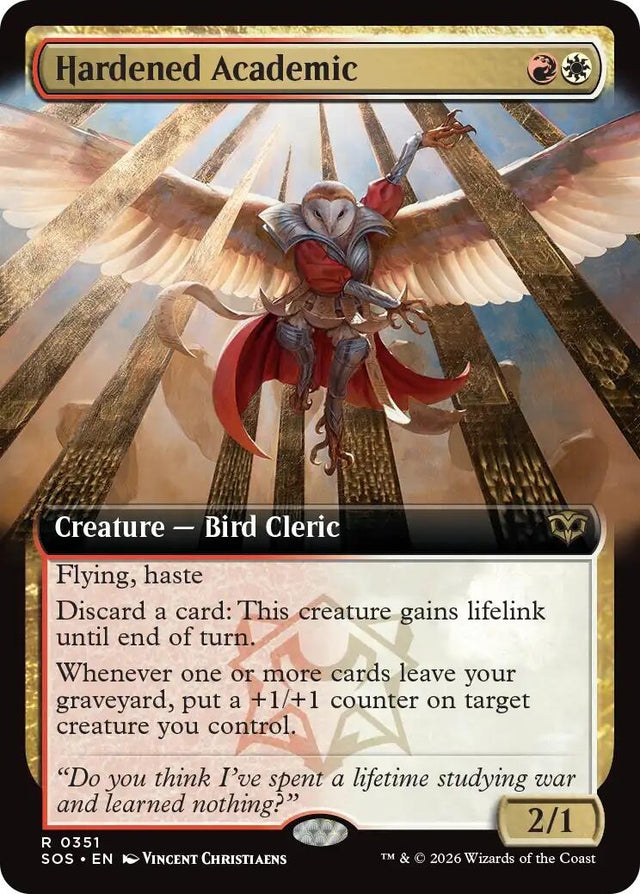 Image for Hardened Academic (Extended Art) (351) (Foil) (Secrets of Strixhaven) - Magic: The Gathering