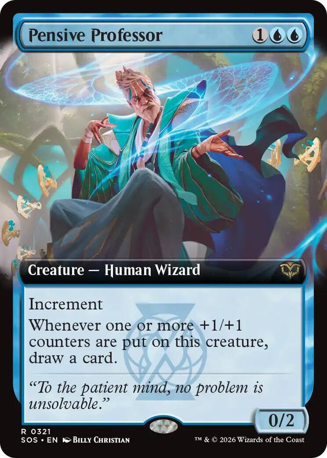 Image for Pensive Professor (Extended Art) (321) (Secrets of Strixhaven) - Magic: The Gathering