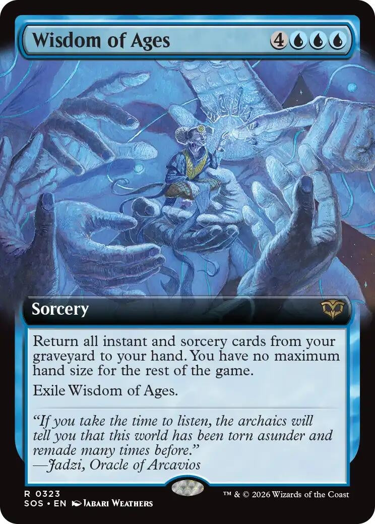 Image for Wisdom of Ages (Extended Art) (323) (Foil) (Secrets of Strixhaven) - Magic: The Gathering