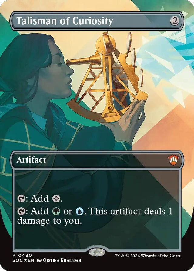Image for Talisman of Curiosity (Borderless) (430) (Foil) (Commander: Secrets of Strixhaven) - Magic: The Gathering