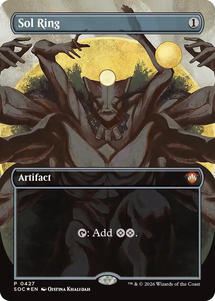 Image for Sol Ring (Borderless) (427) (Foil) (Commander: Secrets of Strixhaven) - Magic: The Gathering