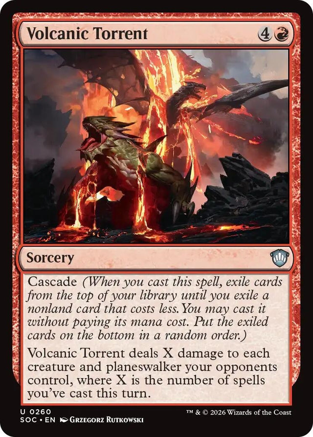 Image for Volcanic Torrent (260) (Commander: Secrets of Strixhaven) - Magic: The Gathering