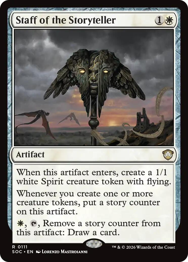 Image for Staff of the Storyteller (111) (Commander: Secrets of Strixhaven) - Magic: The Gathering