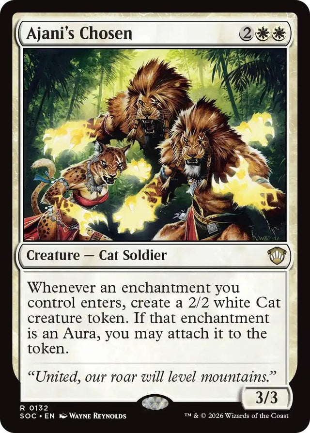 Image for Ajani's Chosen (132) (Commander: Secrets of Strixhaven) - Magic: The Gathering
