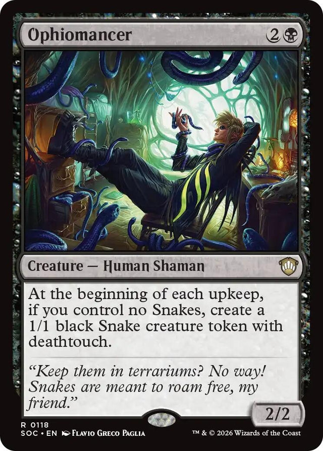 Image for Ophiomancer (118) (Commander: Secrets of Strixhaven) - Magic: The Gathering
