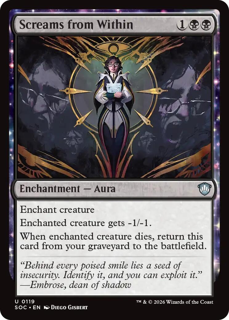 Image for Screams from Within (119) (Commander: Secrets of Strixhaven) - Magic: The Gathering
