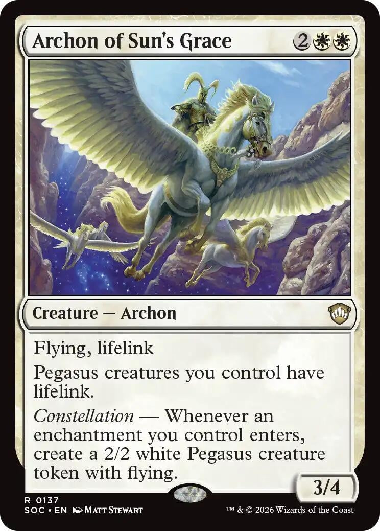 Image for Archon of Sun's Grace (137) (Commander: Secrets of Strixhaven) - Magic: The Gathering