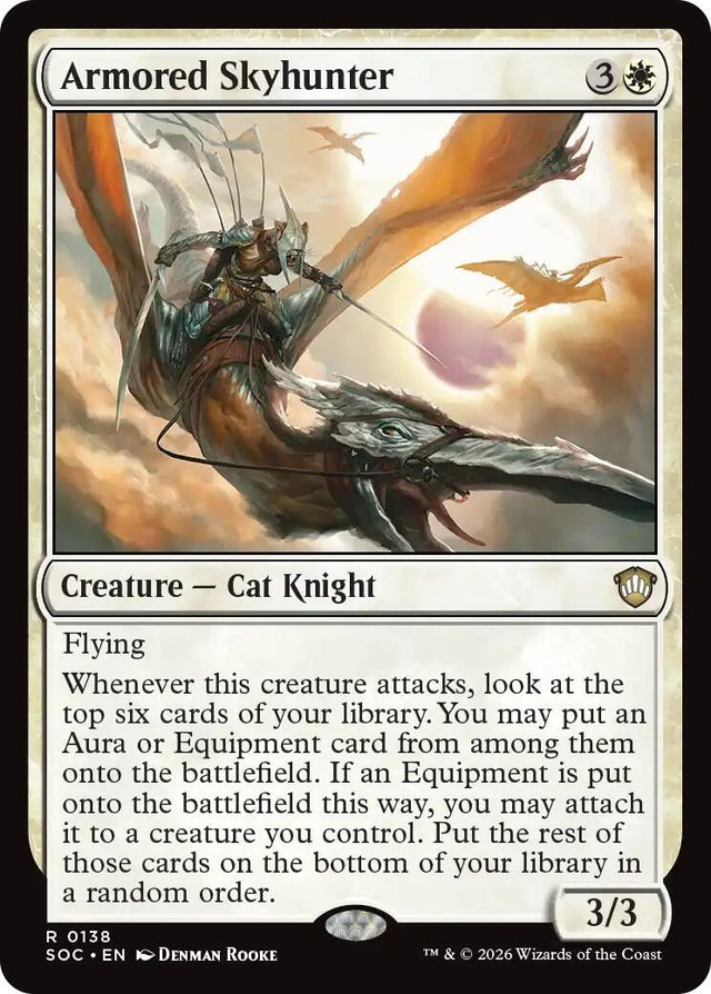 Image for Armored Skyhunter (138) (Commander: Secrets of Strixhaven) - Magic: The Gathering