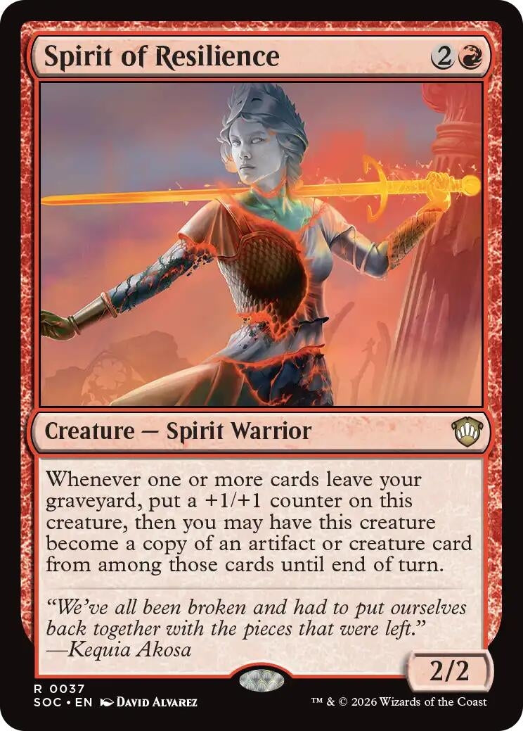 Image for Spirit of Resilience (37) (Commander: Secrets of Strixhaven) - Magic: The Gathering