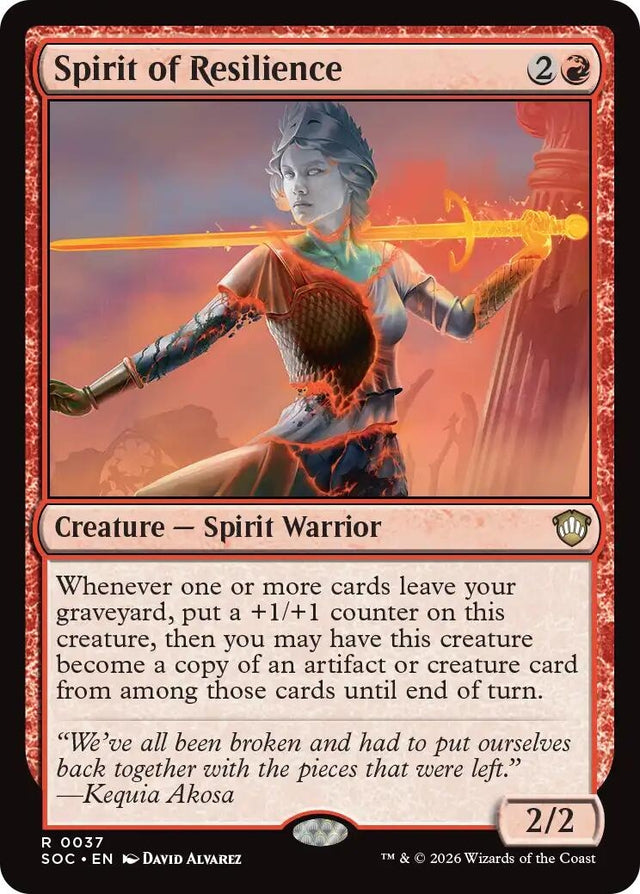Image for Spirit of Resilience (37) (Commander: Secrets of Strixhaven) - Magic: The Gathering