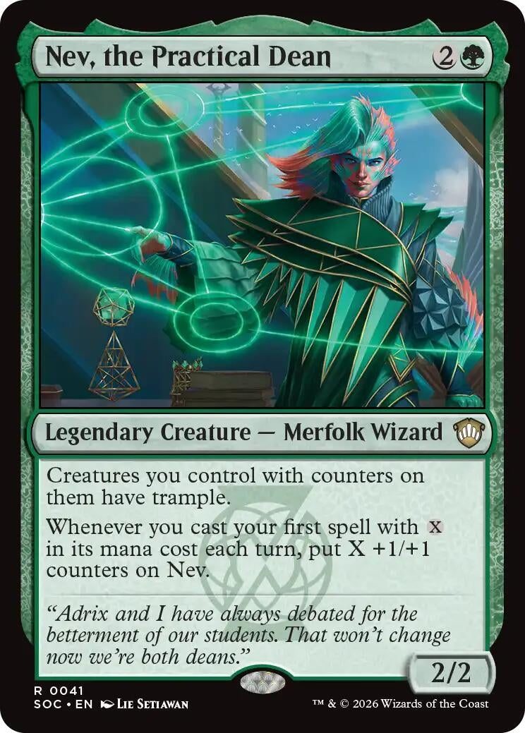 Image for Nev, the Practical Dean (41) (Commander: Secrets of Strixhaven) - Magic: The Gathering