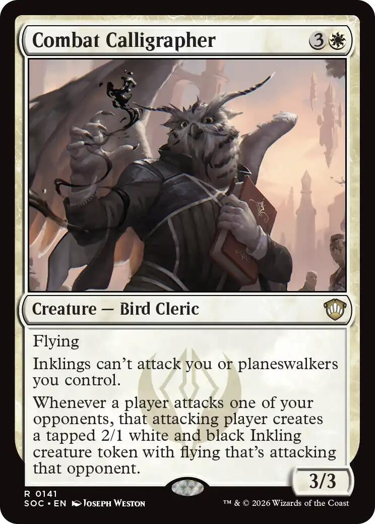 Image for Combat Calligrapher (141) (Commander: Secrets of Strixhaven) - Magic: The Gathering