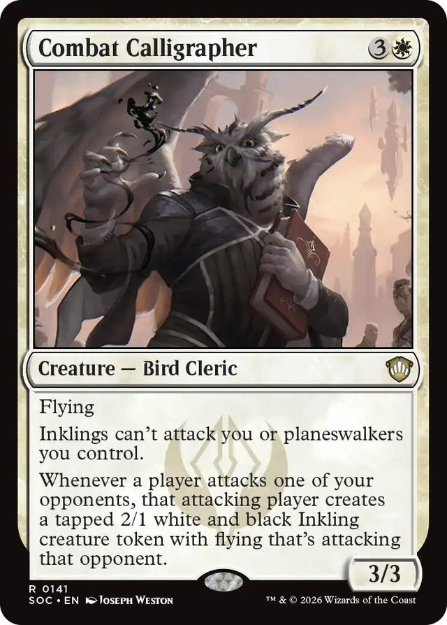 Image for Combat Calligrapher (141) (Commander: Secrets of Strixhaven) - Magic: The Gathering