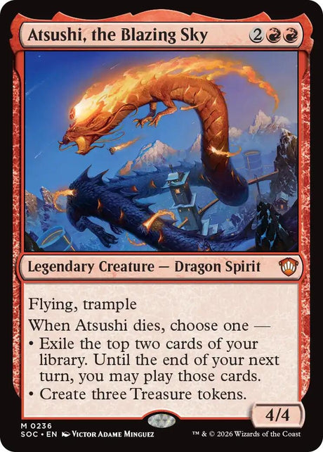 Image for Atsushi, the Blazing Sky (236) (Commander: Secrets of Strixhaven) - Magic: The Gathering