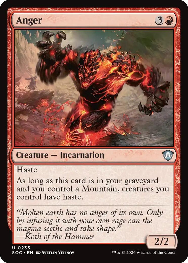 Image for Anger (235) (Commander: Secrets of Strixhaven) - Magic: The Gathering