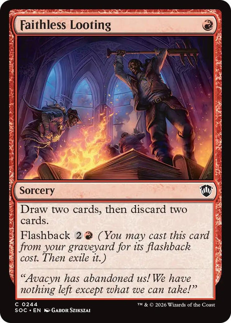 Image for Faithless Looting (244) (Commander: Secrets of Strixhaven) - Magic: The Gathering