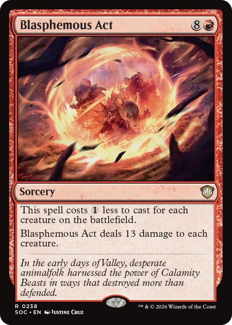 Image for Blasphemous Act (238) (Commander: Secrets of Strixhaven) - Magic: The Gathering